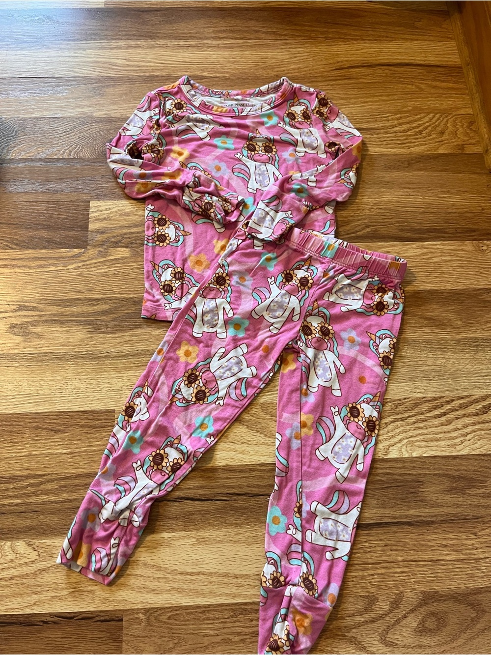 Posh Peanut Groovy Unicorn Long Sleeve Pajama Set Size 2T